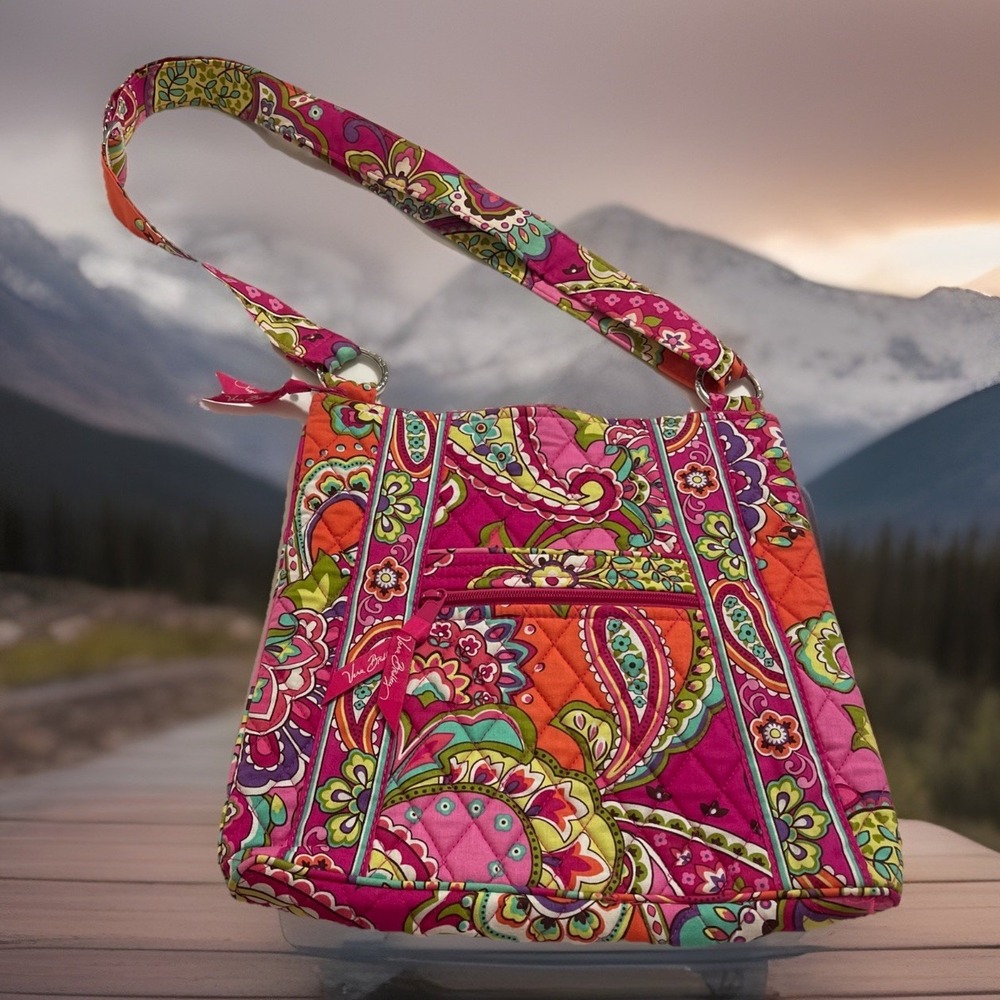 NWOT Vera Bradley Pink Paisley Crossbody /‎ Shoulder Adjustable Strap  Purse Bag